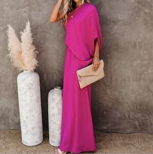 Vici Fuschia Off The Shoulder Dress
